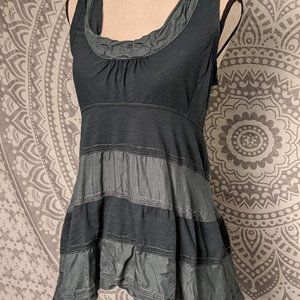 One September Anthropologie Teal Swing Tank